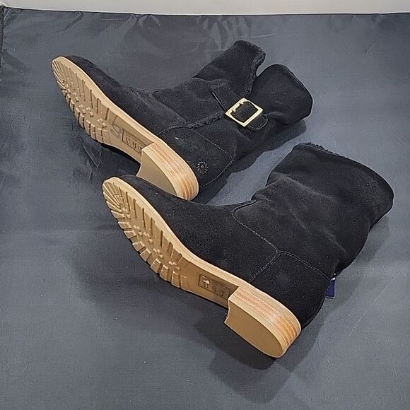 BRAND NEW JACK ROGERS SADIE SHERPA FAUX SUEDE SHEARLING LINED BOOTIES - Picture 11 of 16